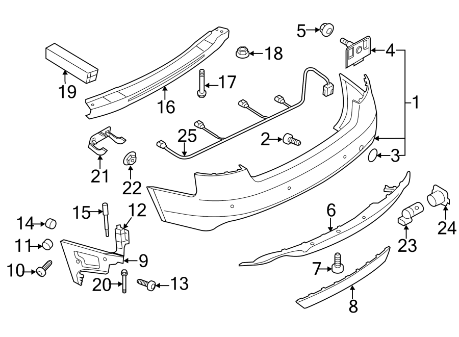 2010-audi-a4-bumper-cover-rear-8k5807303agru-genuine-audi-part